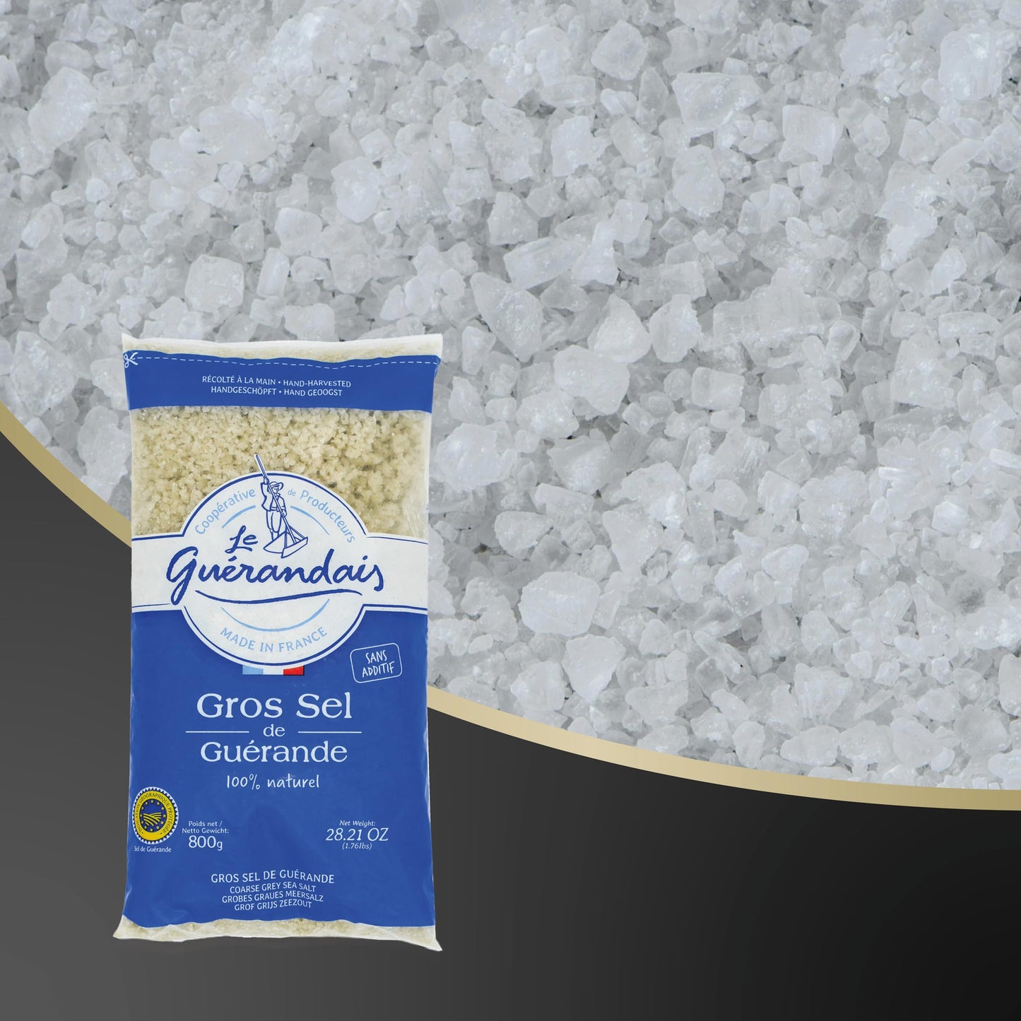 Le Guerandais Coarse Sea Salt Gros Sel De Guerande  1.76 Pound