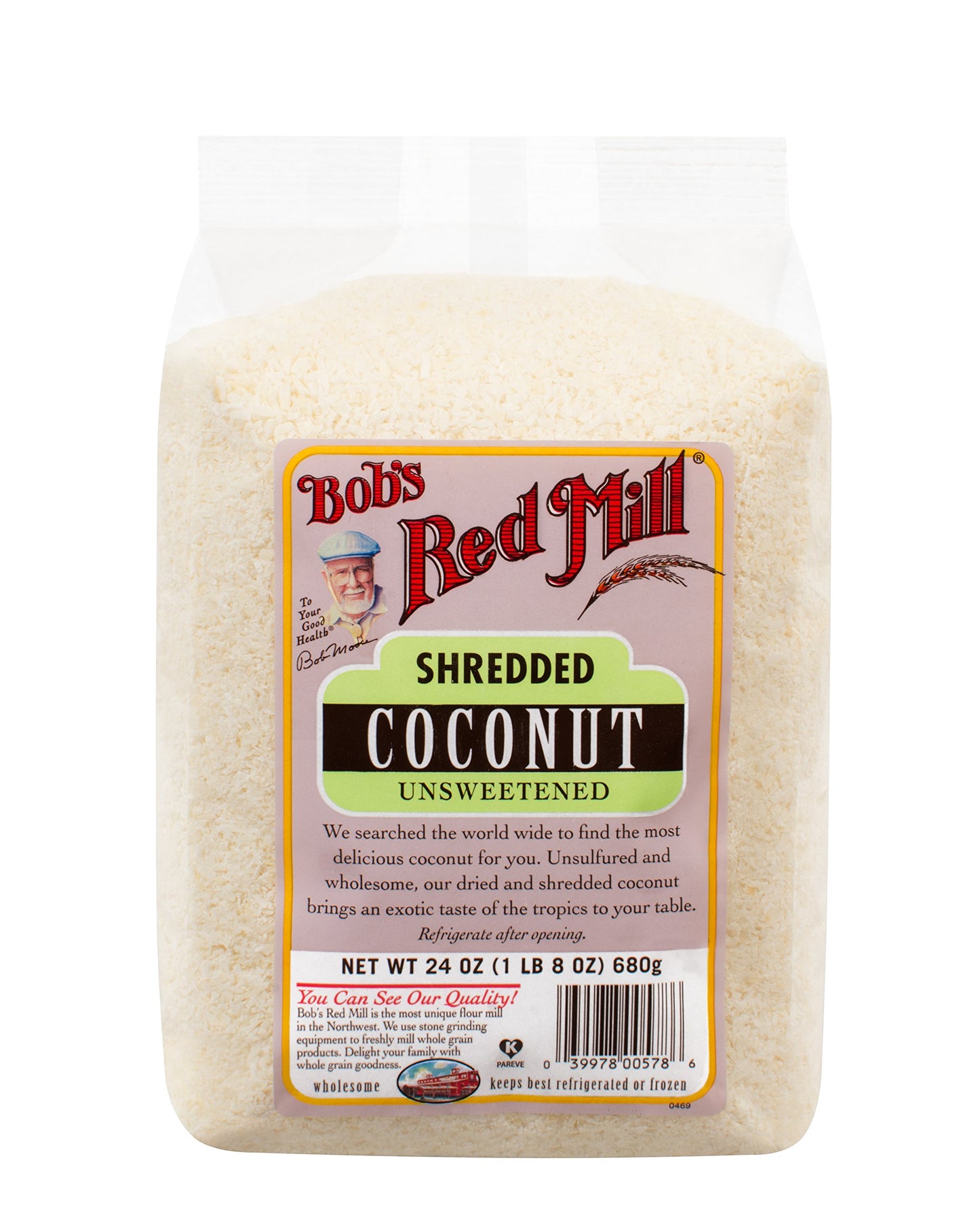 Bobs Red Mill Shredded Coconut (Unsweetened), 24 Ounce (Pack of 4)