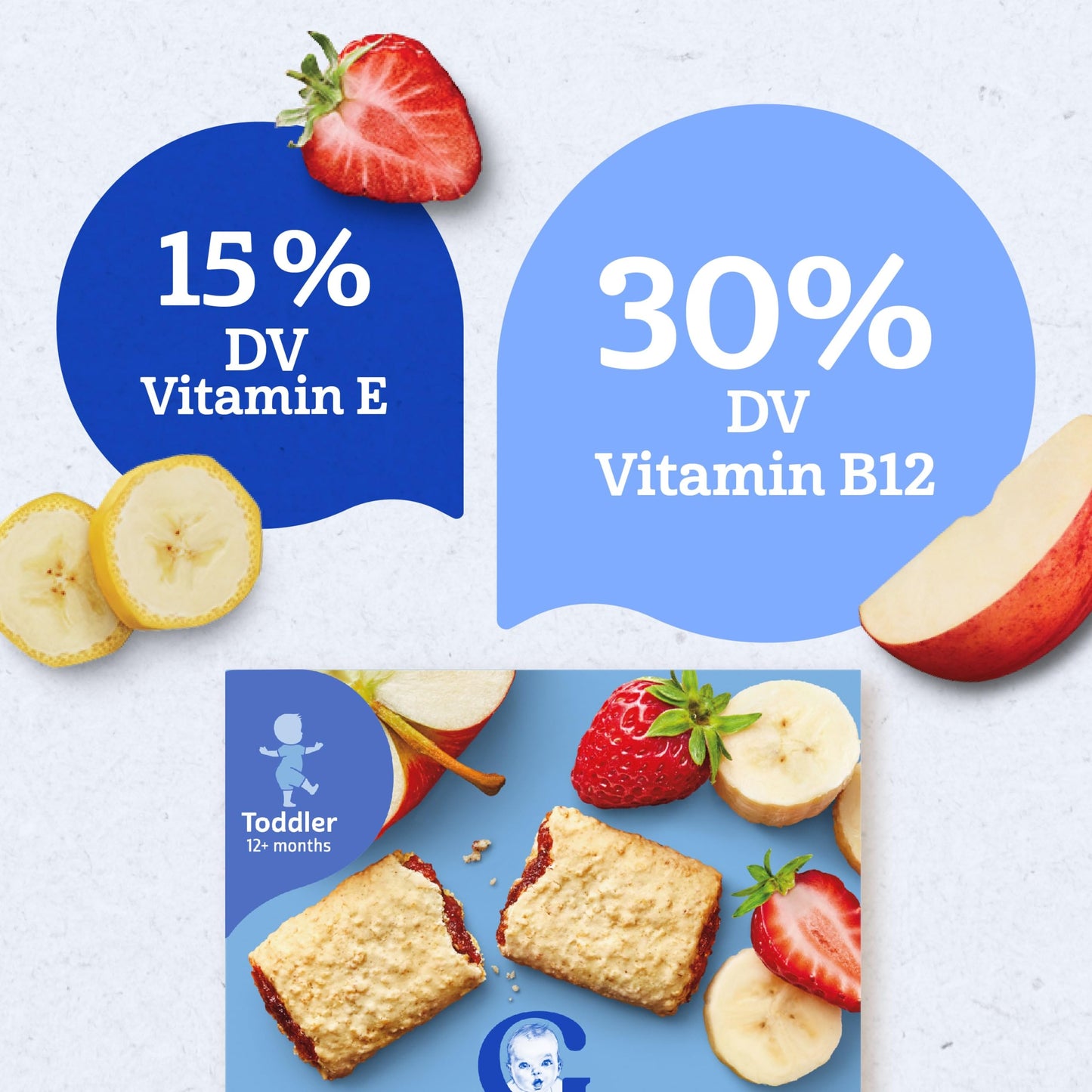 Gerber Soft Baked Grain Bars, Strawberry Banana, Toddler Snacks