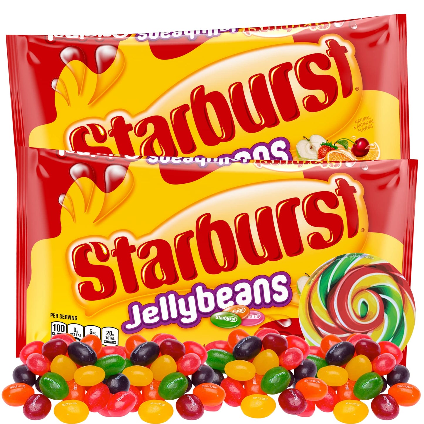 Needzo Starburst Original Jelly Beans, Assorted Flavors, 14 Ounces, 2 Pack, Orange