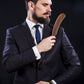 Bfwood Clothes Brush - Boar Bristle Lint Brush For Suits, Cashmere, Wool, Velvet, Suede And Pet Hair - Large Black Walnut Wood H