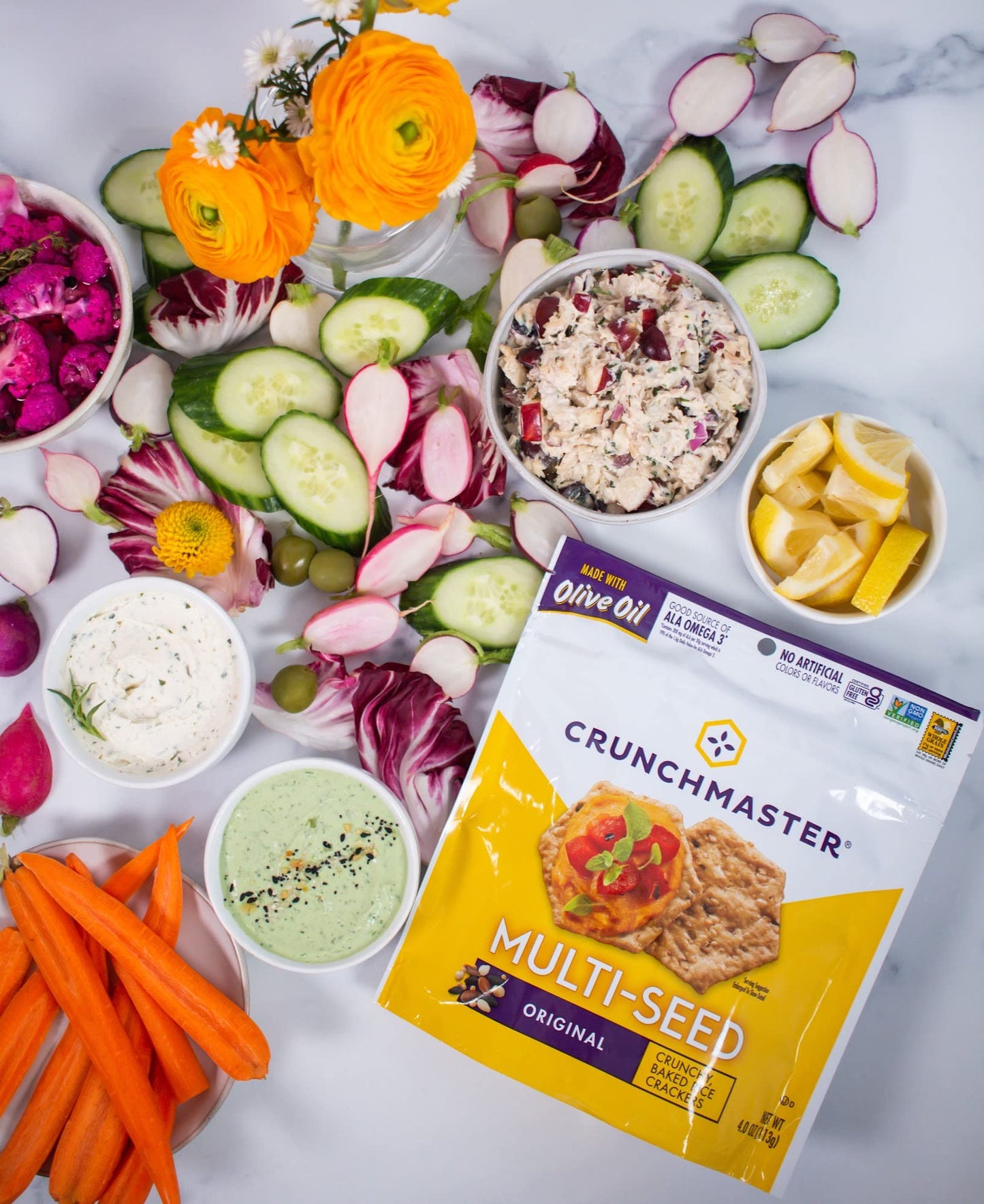 Crunchmaster Gluten-Free Multi-Seed Original Crackers, 4oz. (Pack of 6)