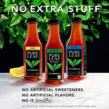 Pure Leaf Iced Tea  Peach  Real Brewed Tea  18.5 Fl Oz Bottles (Pack of 12)