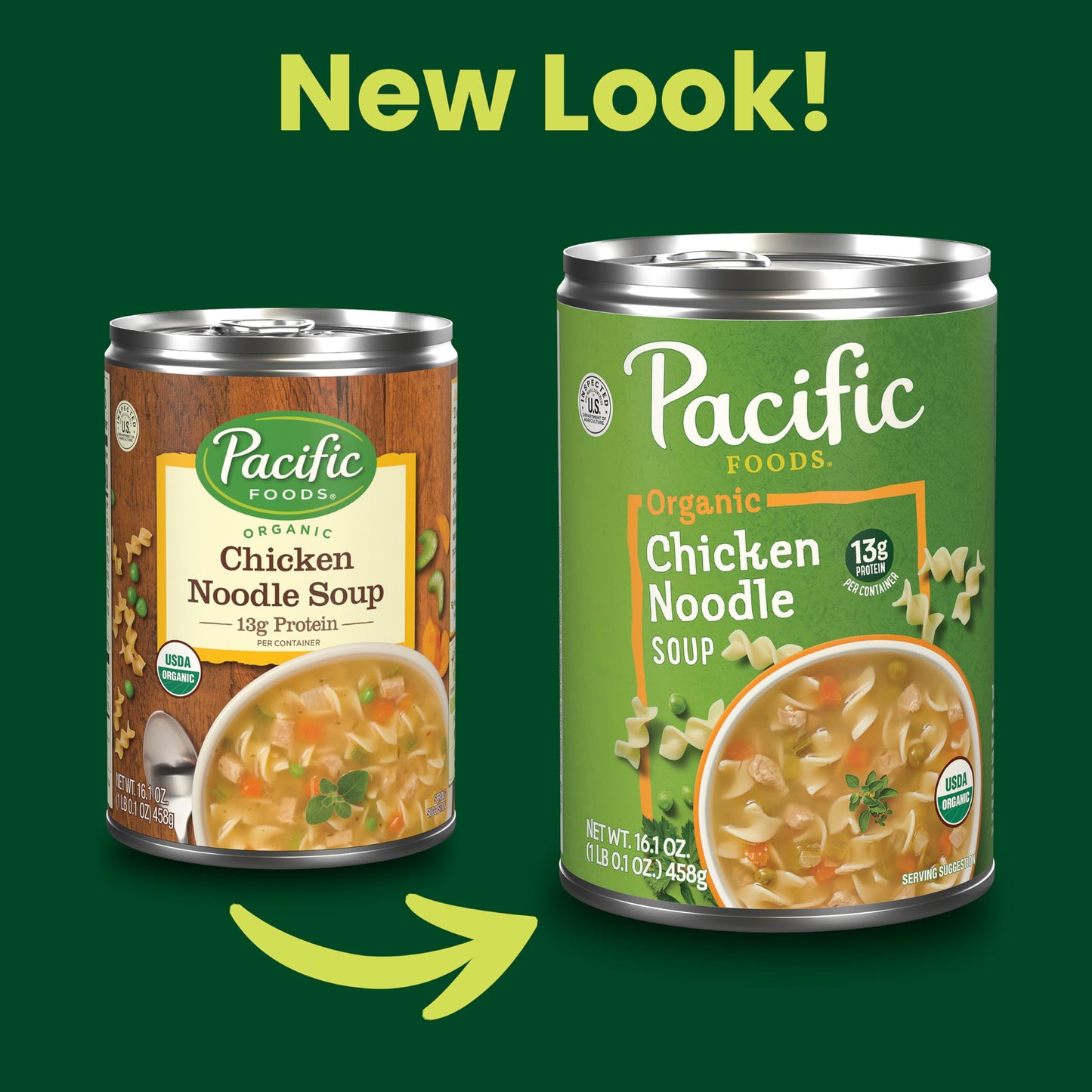Pacific Foods Organic Chicken Noodle Soup, 16.1 oz Can