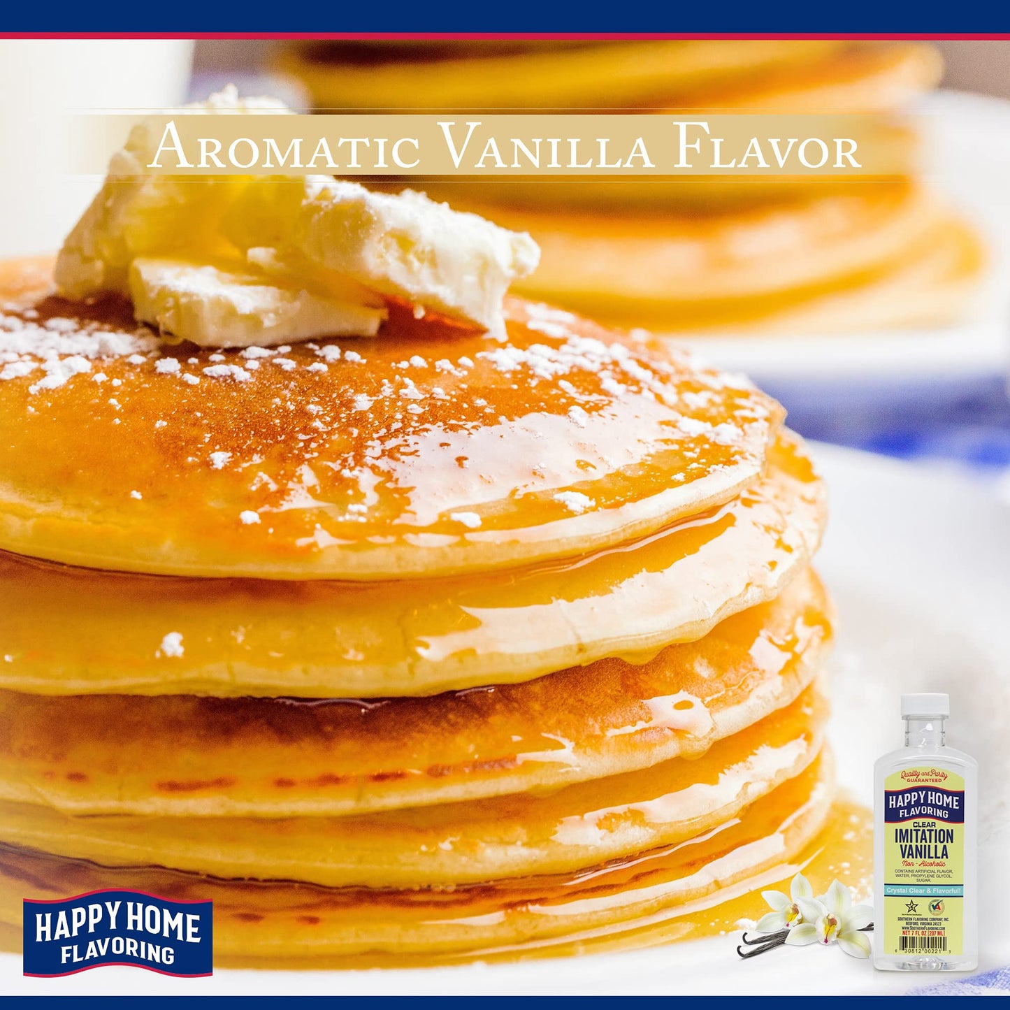 Happy Home compatible with Vanilla Flavoring, Non-  ic, Certified Kosher, 7 oz.