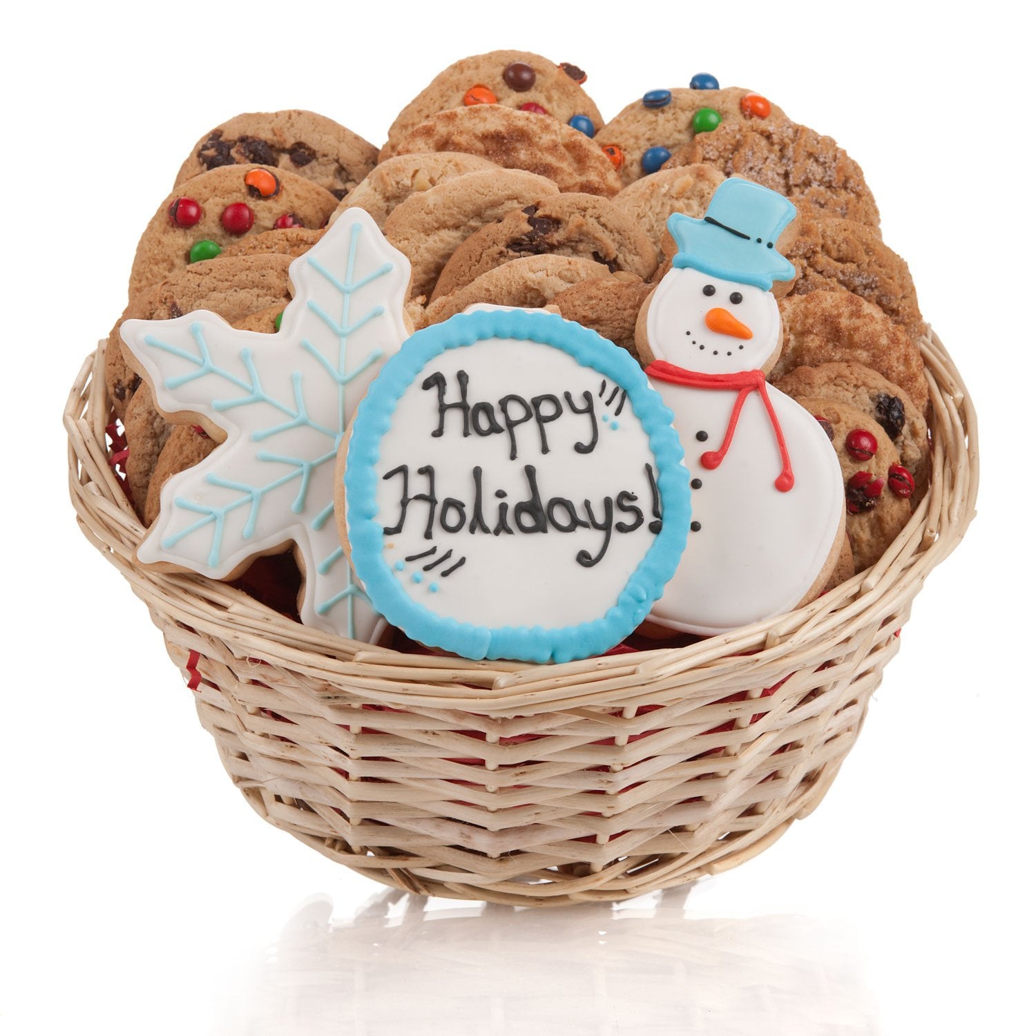 Winter Holidays Cookie Gift Basket- 24 Pc.