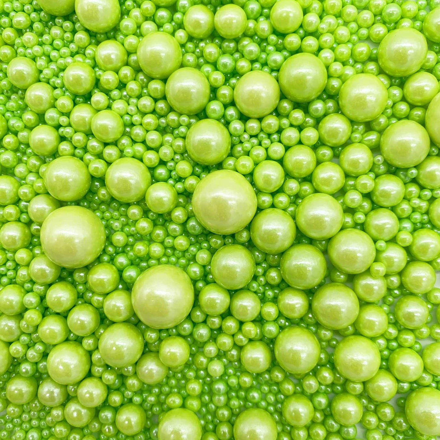 Weraru Edible Green Pearl Sugar Sprinkles Candy Mixing Size Baking Edible Cake Decorations Cupcake Toppers Cookie Decorating Cel