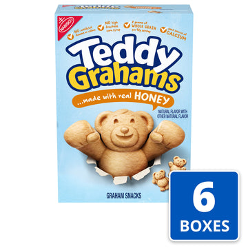 Teddy Grahams Honey Graham Snacks, 6 - 10 Oz Boxes