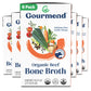 Organic Unsalted 16.9oz Beef Bone Broth from Gourmend Foods (6 Pack) - Just 10 Ingredients, Low FODMAP Certified, Filler Free, G