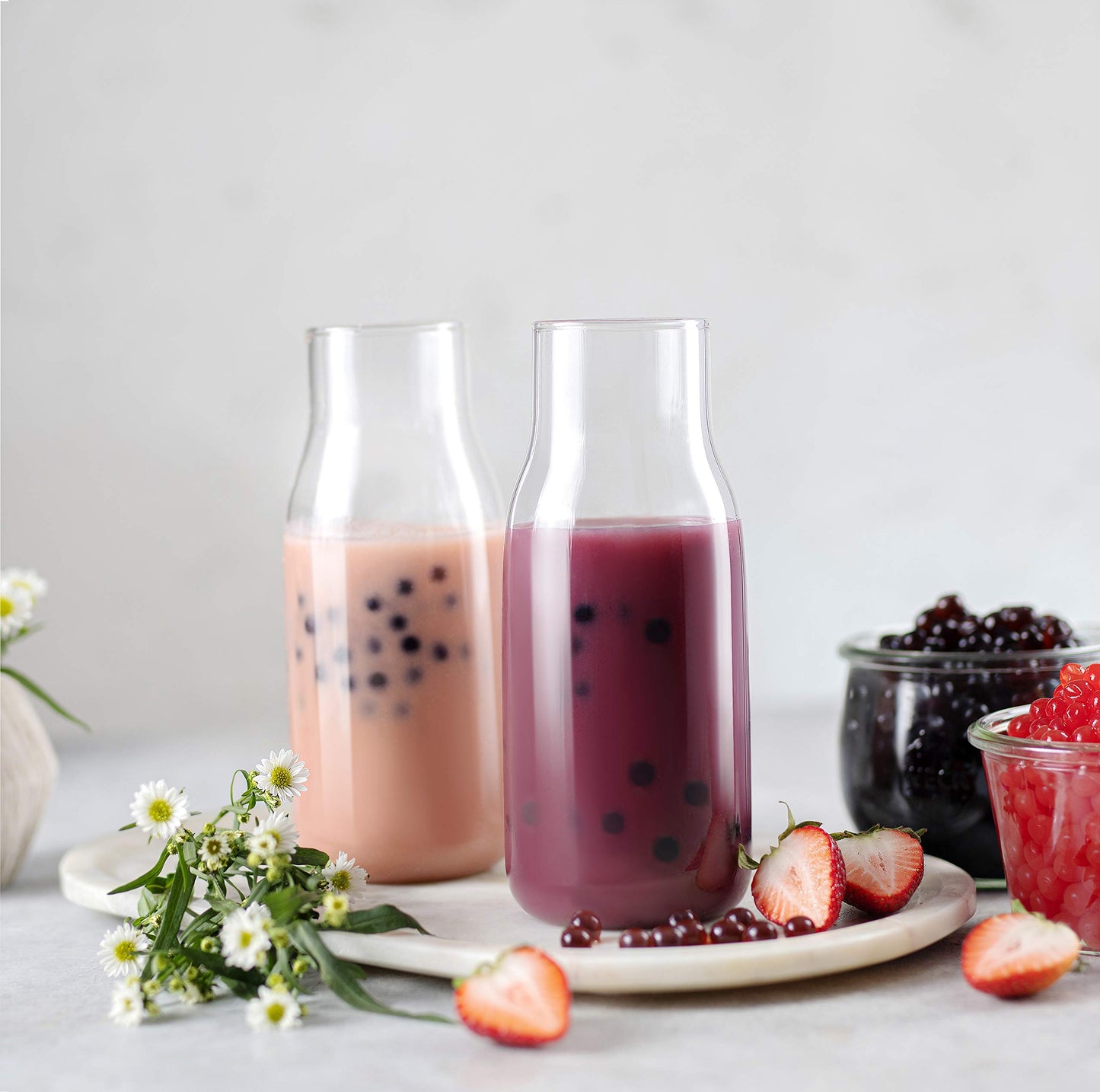 Strawberry Boba Pearls, Strawberry Popping Boba Bursting Boba, Strawberry Bubble Tapioca Pearls For Bubble Tea (Strawberry, 7 Lb