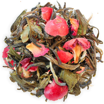 Teabloom White Pomegranate Loose Leaf Tea, Distinctive And Delicate White Tea, Certified Kosher, Fresh Whole Leaf Tea In Reusabl