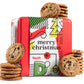 Davids Cookies Gourmet Chocolate Chunk Cookies in Merry Christmas Tin - 1lb, All Natural, No Preservatives, Handmade Gift Basket