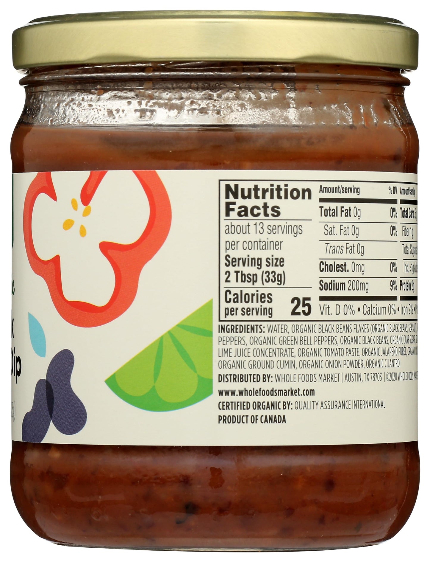 365 by Whole Foods Market, Organic Black Bean Dip, 15 Ounce