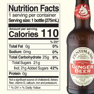 Fentimans Sparkling Ginger malt-inspired Non-  ic, 9.3 Fl Oz (Pack of 4), Gold