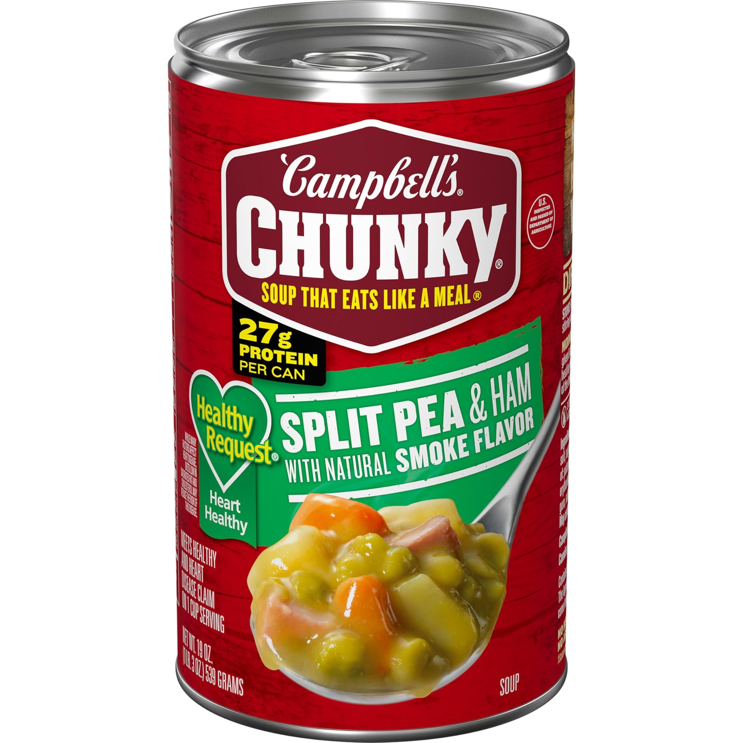 Campbells Chunky Healthy Request Soup, Split Pea Soup With Ham, 19 Oz Can
