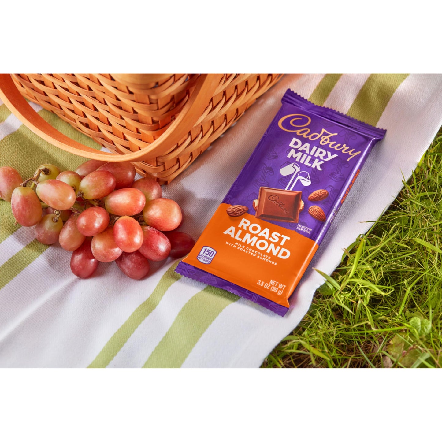 CADBURY DAIRY MILK Roast Almond Milk Chocolate Candy Bars, 3.5 oz (14 Count)