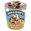 Ben & Jerrys Peanut Butter Half Baked Chocolate & Peanut Butter Ice Cream Pint Non-GMO 16 oz