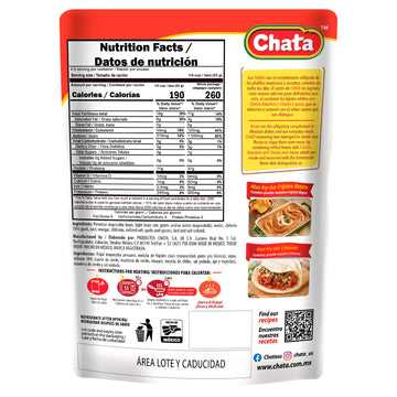 Chata Refried Beans With Pork Chilorio, 15.2 Oz, Pack Of 12