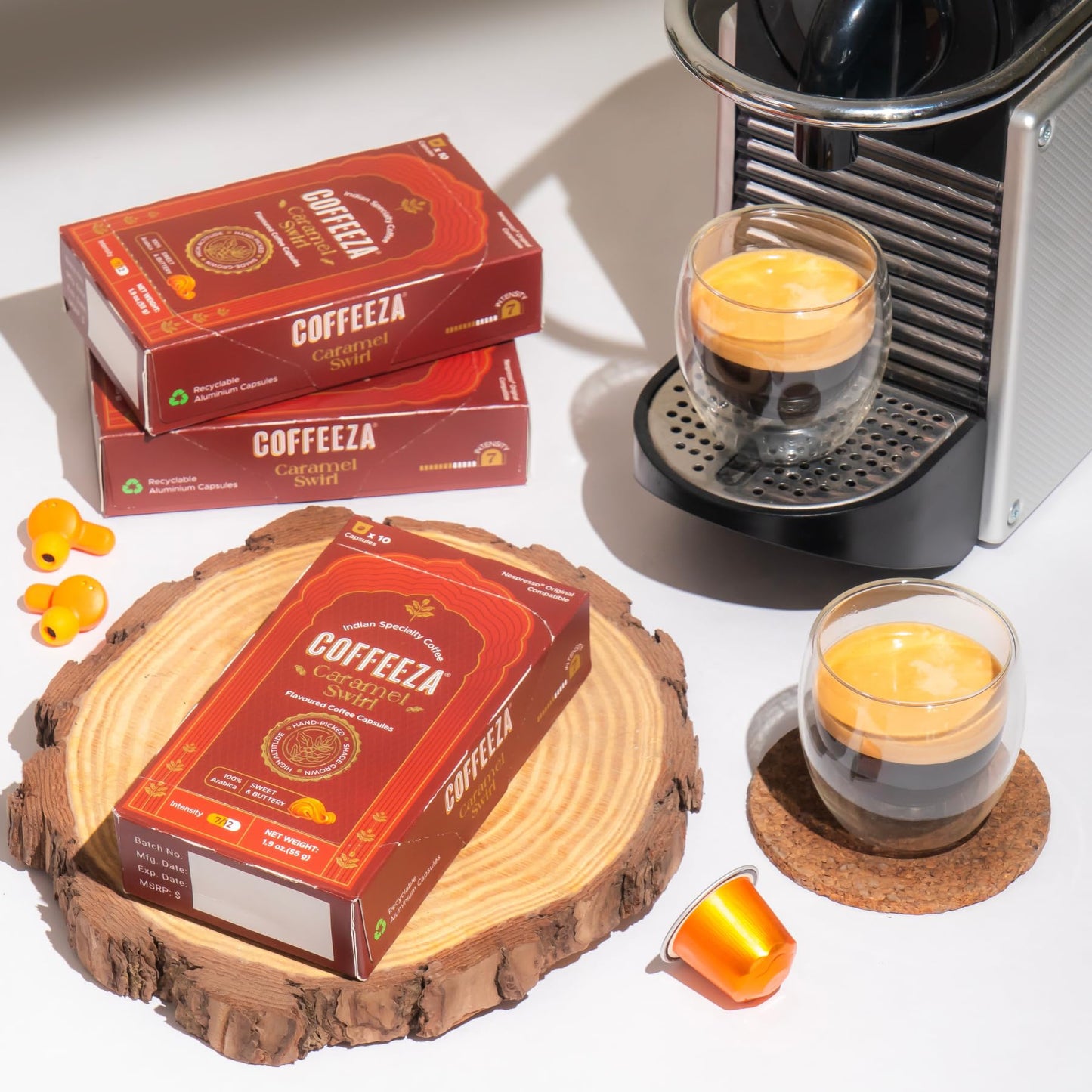 Coffeeza Coffee compact pieces Variety Pack – 60 Flavored Pods – Original Line Compatible – Medium Roast – Recyclable – 10 Count (Pack of 6)