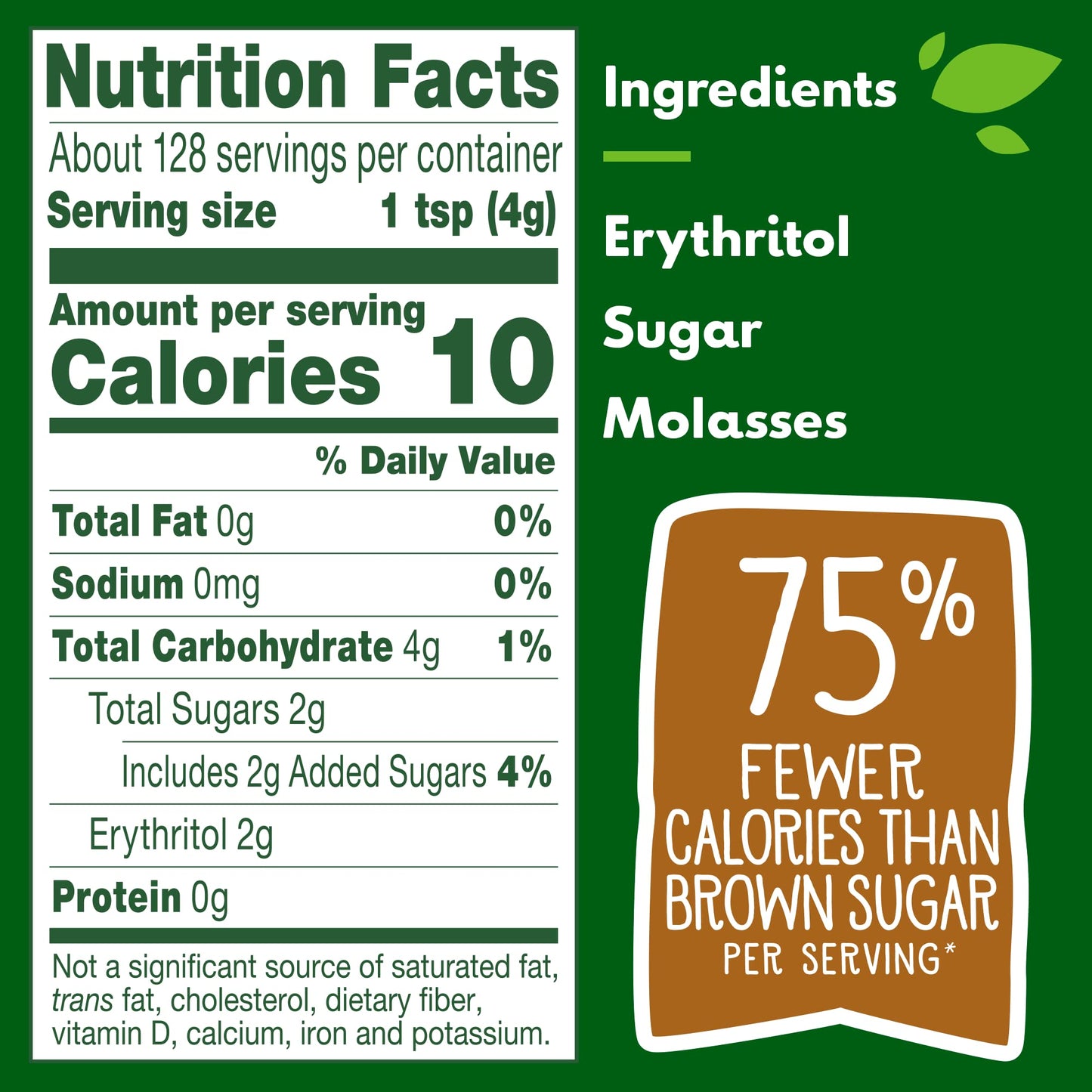 Truvia Brown Sugar Blend, Stevia & Brown Sugar Sweetener, 18 oz Bag - Natural Sugar Substitute, Brown Color