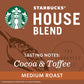 Starbucks Whole Bean Coffee, House Blend, 12 Ounce Bags, Pack of 3