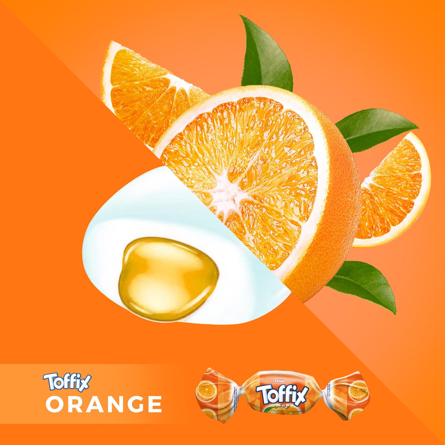 Toffix Fruit Chews Candy 2.2 Pound Pack Of 3 - Individually Wrapped Center-Filled Fruity Chews - Orange, Strawberry, Pineapple,