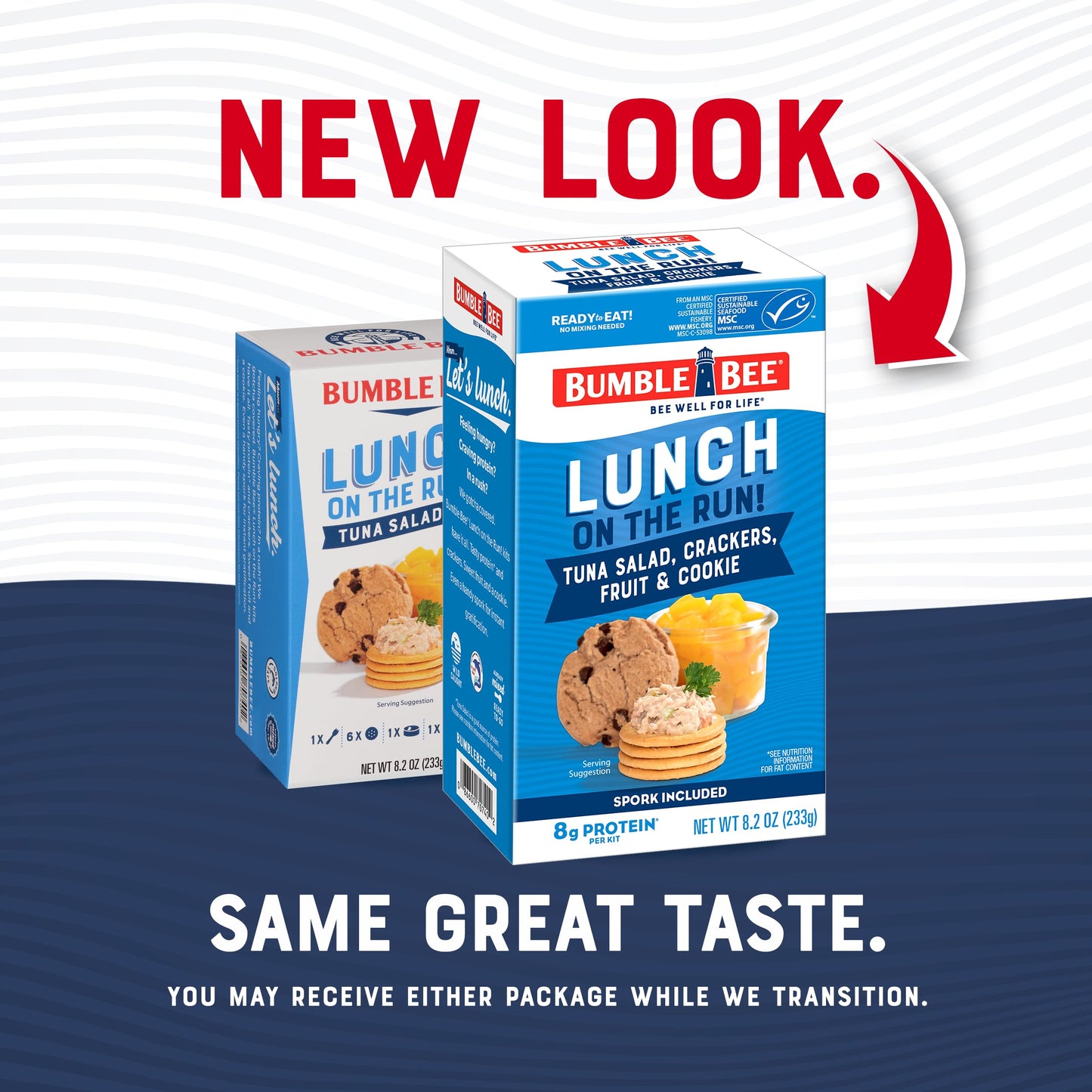 Bumble Bee Lunch On The Run Tuna Salad With Crackers Kit, 8.2 Oz - Ready To Eat, Includes Crackers, Cookie & Peaches - Wild Caug