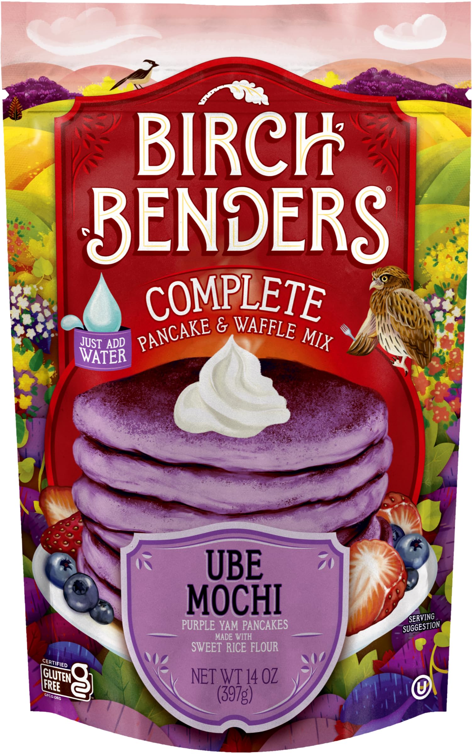 Birch Benders Ube Mochi Pancake & Waffle Mix, 14 OZ