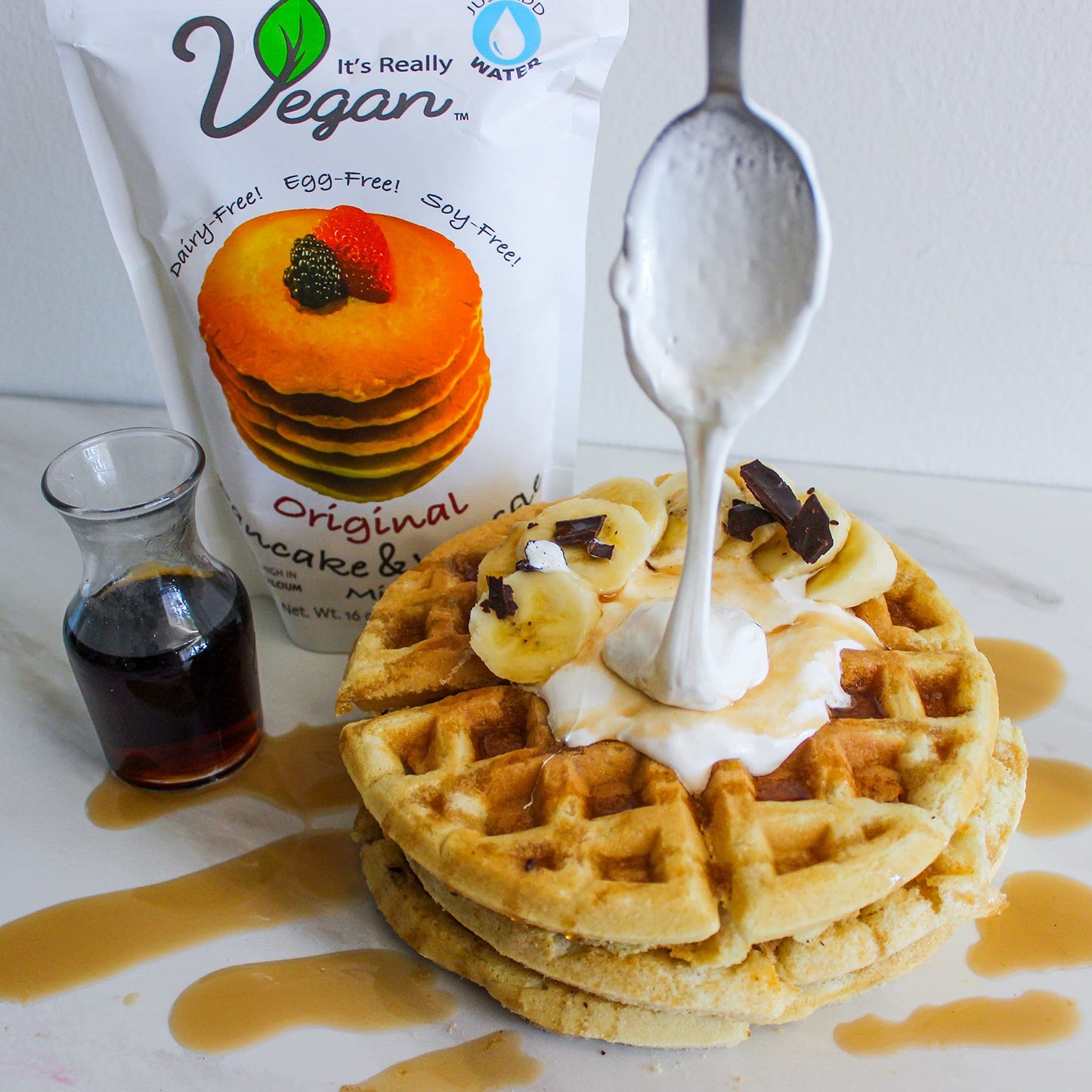 Its Really Vegan Pancake & Waffle Mix | Dairy Free, Egg Free, and Soy Free Mix Pancake Waffle | Serving Size 1/3 Cup Mix (40g)
