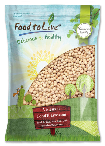 Food to Live Blanched Hazelnuts, 8 Pounds Raw Whole Filberts, No Skin, Unsalted, Unroasted Nuts, Vegan, Kosher. Keto. Good Sourc
