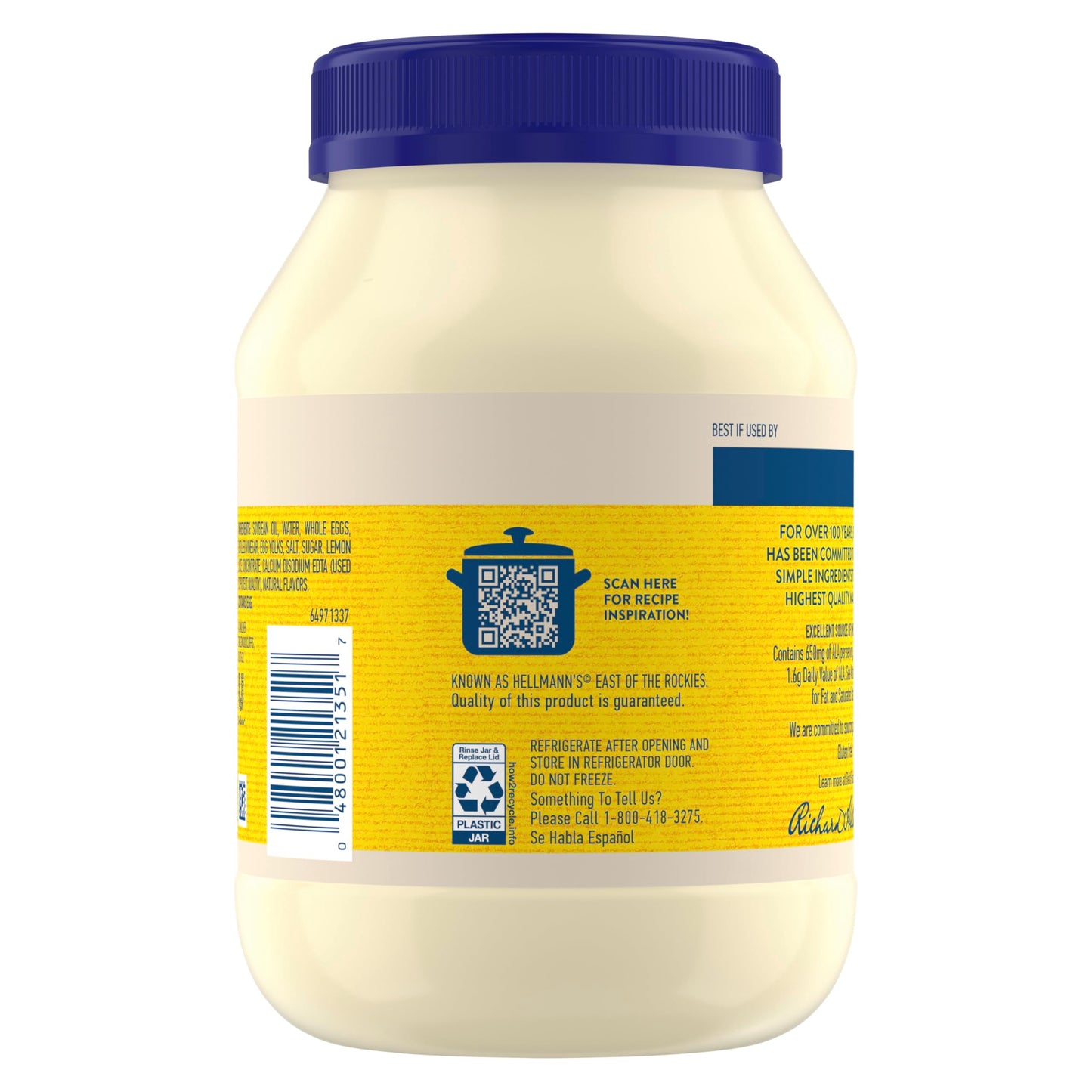 Best Foods Real Mayonnaise, Gluten-Free, 30 Fl Oz Jar, Made with 100% Cage-Free Eggs