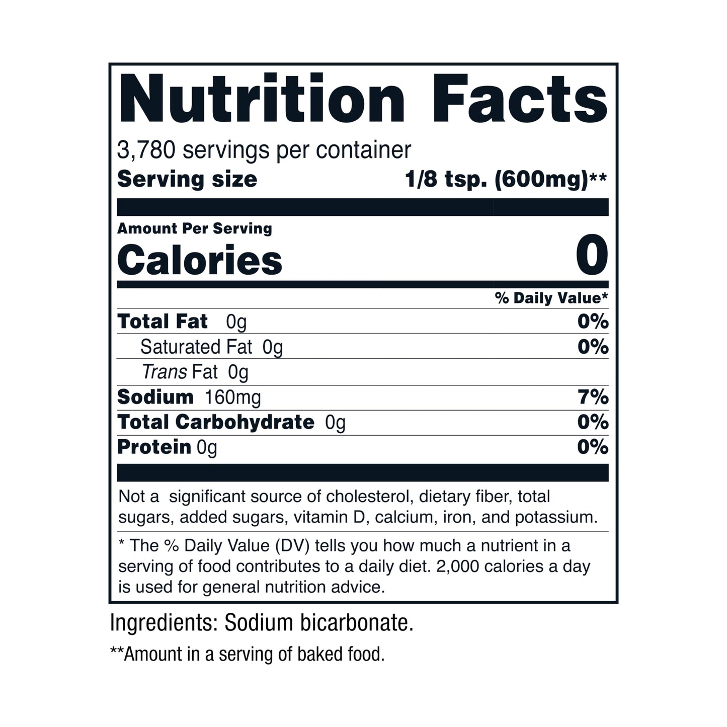Nutricost Pantry Baking Soda (5 LBS) - For Baking, Cleaning, Deodorizing, and More
