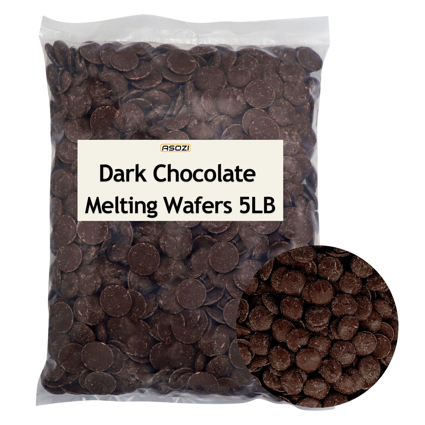 Dark Chocolate Melting Wafers 5LB - Melt Chocolate Sweet and Creamy Taste, Perfect for Molding and Dipping Desserts and Candy - 