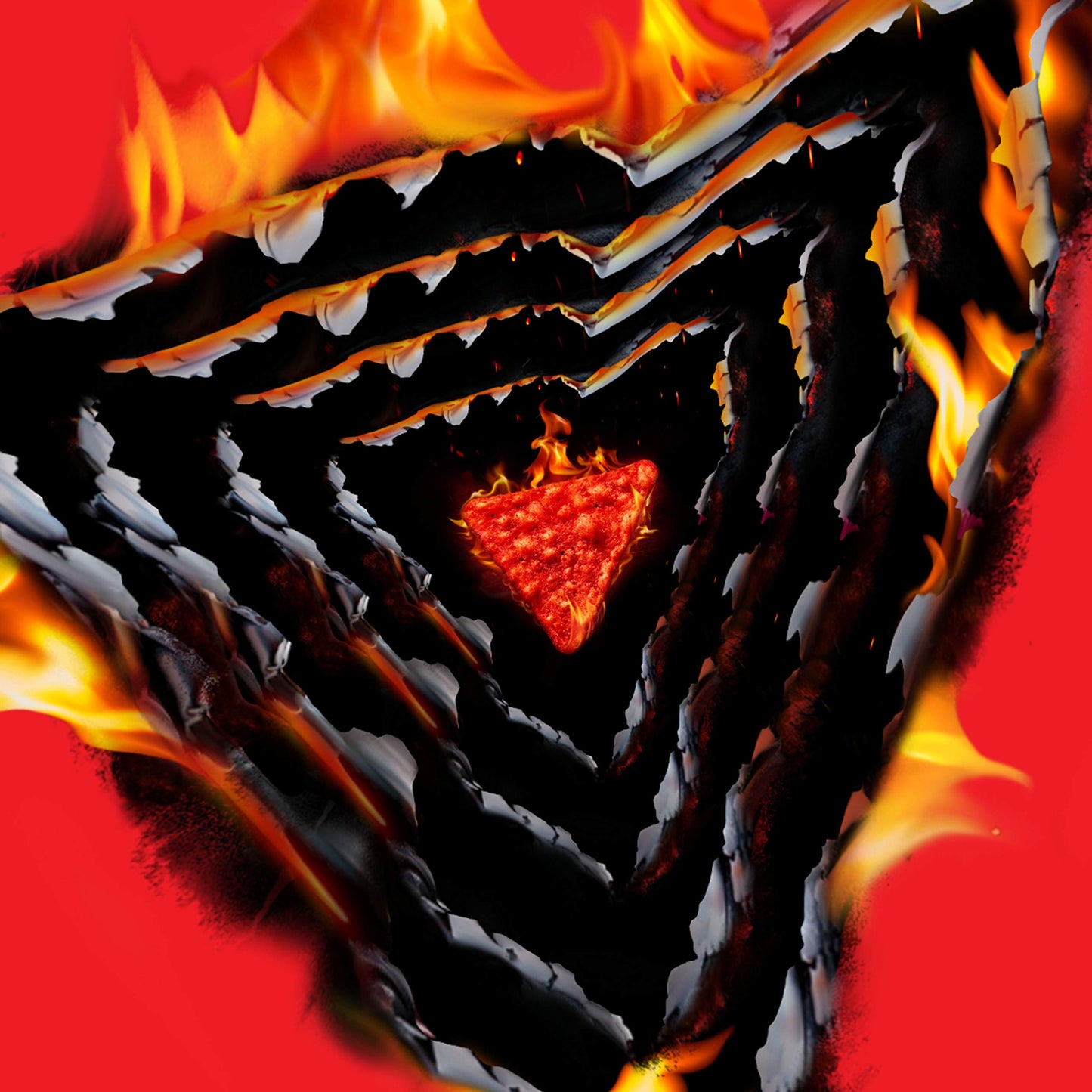 Doritos Flavored Tortilla Chips, Flamin Hot Nacho, 1 Ounce (Pack Of 40)