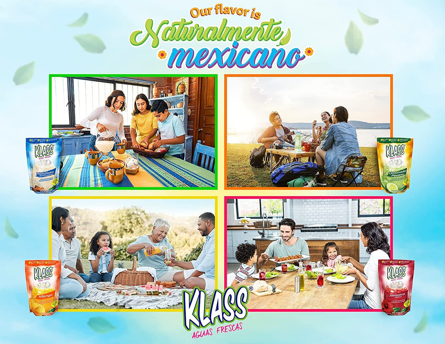 Drink Mix Cucumber Limeade | Klass Aguas Frescas | Flavors From Natural Sources, No Artificial Flavors, With Vitamin C (Makes 7