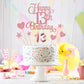 Lecferrarc 13Th Birthday Cake Decorations, 13Th Birthday Candles Cake Numeral Candles And Glitter Happy 13Th Birthday Cake Toppe