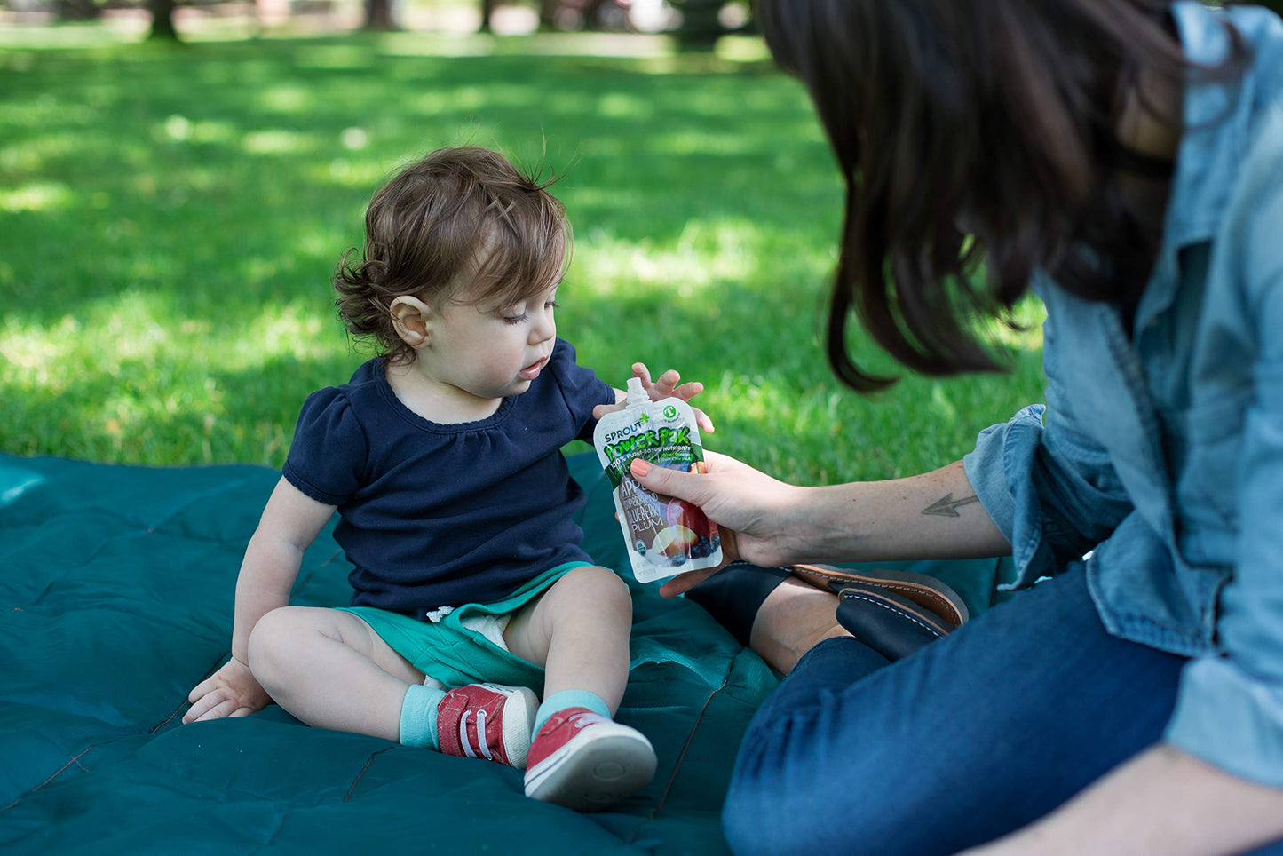 Sprout Organic Baby Food Toddler Power Pak Pouches Stage 4, Apple W/ Superblend Blueberry Plum, 4 Ounce Pouches (Pack Of 12)
