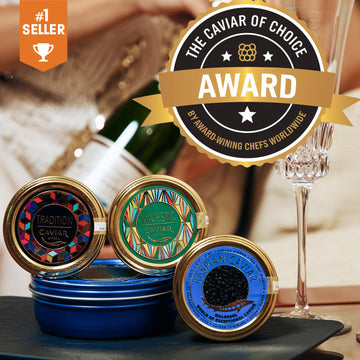 Premium Osetra Sturgeon Black Caviar - Caspian Collection - 1.1 Oz / 30 G In Metaium Quality Malossol Sturg