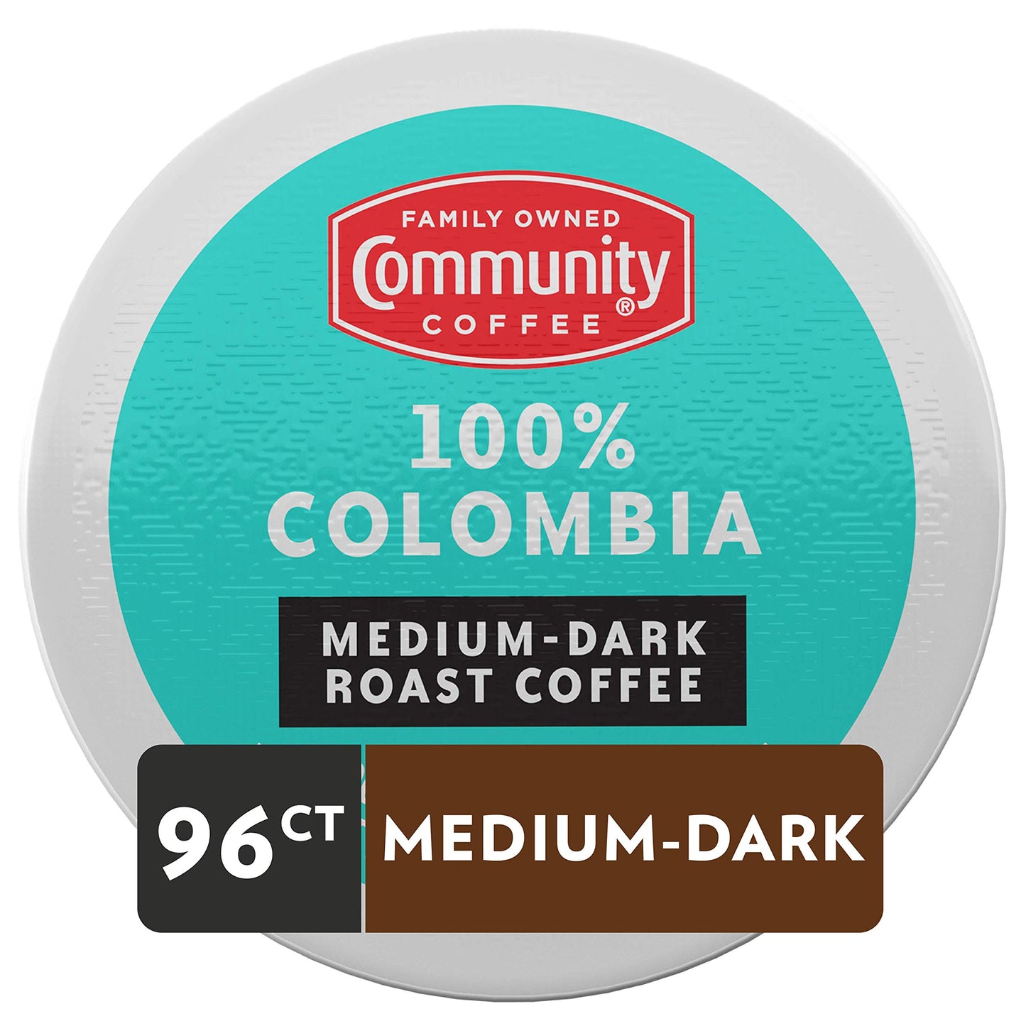 Community Coffee 100% Colombia Coffee Pods, Medium Dark Roast, 96 Count, Compatible with Keurig 2.0