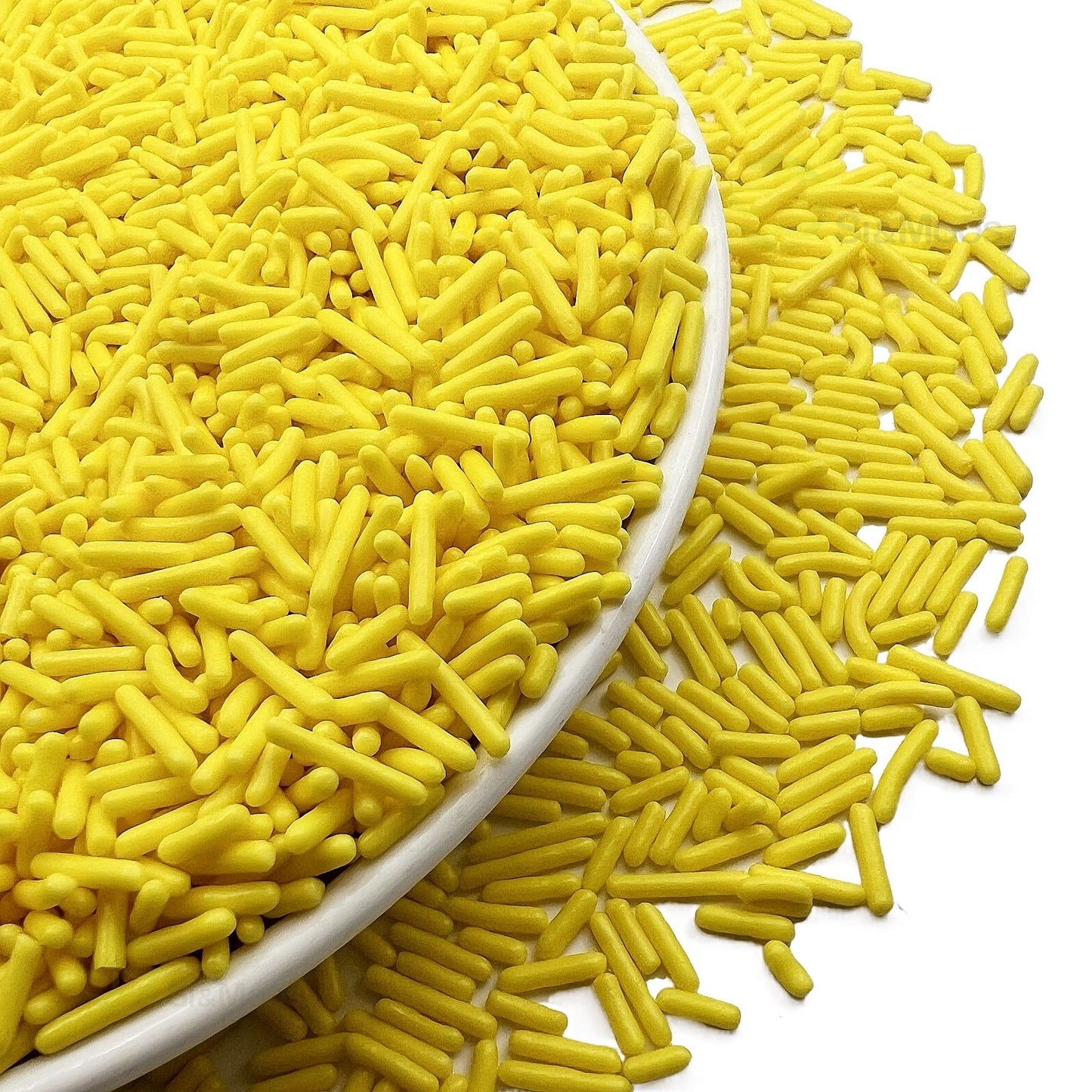Se Si&Moos Yellow Jimmies Sprinkles Soft Jimmies Soft Sprinkles Edible Yellow Sprinkles For Cake Decorating, Ice Cream Toppings