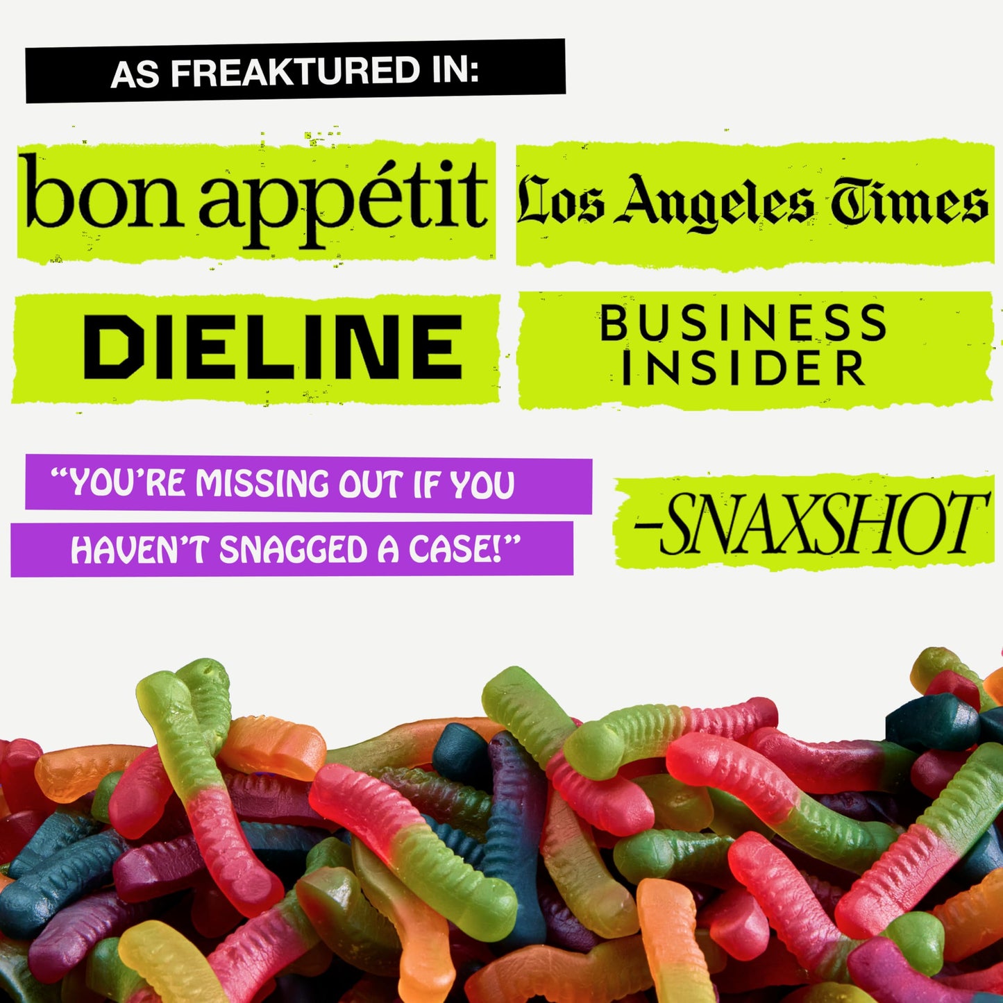 Rotten Original Gummy Worms - Low Sugar, Low Calorie, 7g Gut-Friendly Prebiotic Fiber and 3g Protein, Gluten Free Candy - 1.8 oz