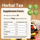 Ginseng Five Treasures Tea - 30 Bags  Caffeine-Free  Pure Herbal Blend with 8 Traditional Chinese Herbs Kidney Tea  Gentle Energy & Focus for Men and Women