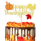 1 Pcs Happy Thanksgiving Cake Topper With Maple Leaf Turkey Pumpkin Fall Theme Cake Pick For Thanksgiving Day Theme Party Cake D