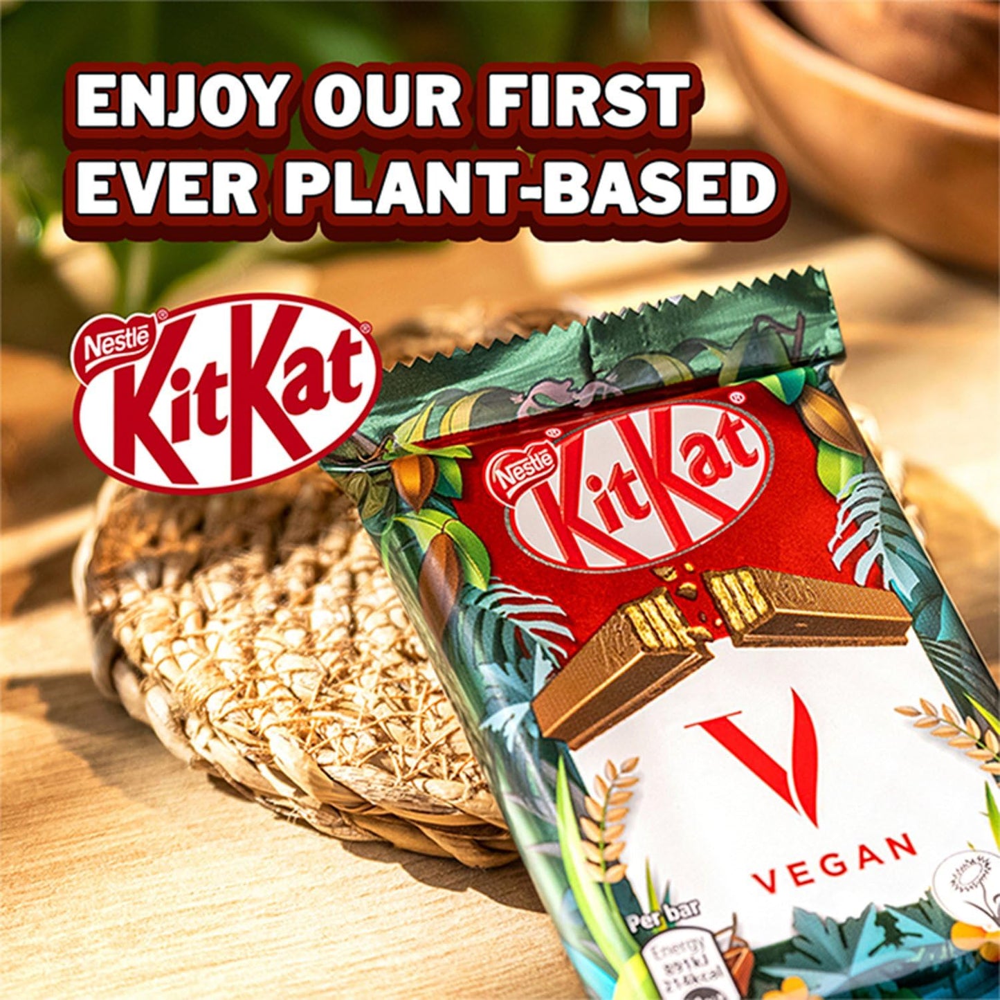 Kitkat Vegan 4 Finger Organic Plant Based Chocolate Bar 12 Pack 41.5G, Dairy Free Bars, Healthy Chocolate 1.46 Ounce