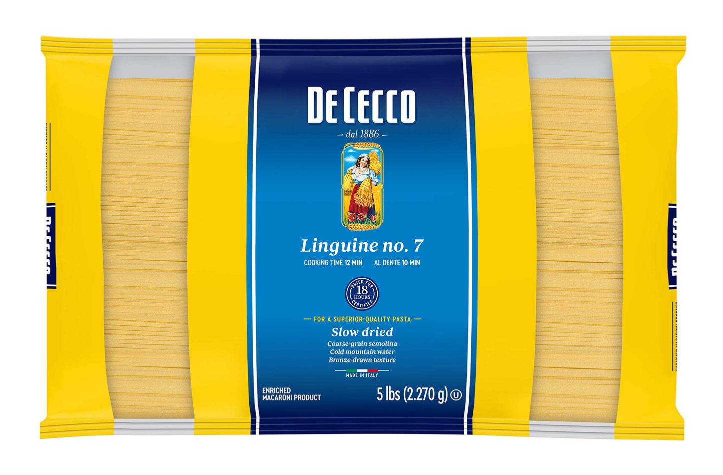 De Cecco Semolina Pasta, Linguine No.7, 5 Pound (Pack of 4)