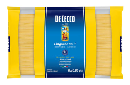 De Cecco Semolina Pasta, Linguine No.7, 5 Pound (Pack of 4)