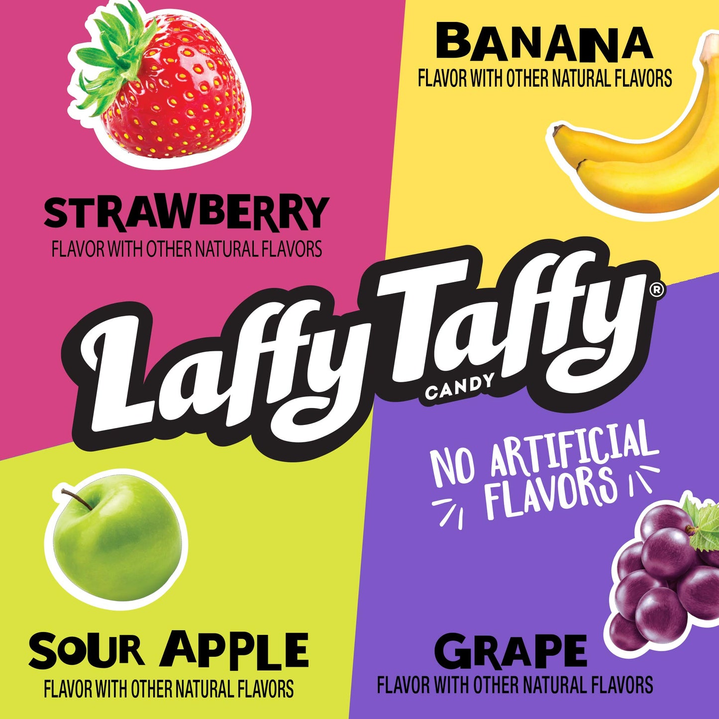 Laffy Taffy Candy, Assorted Fruit Flavors, Individually Wrapped Mini Bars, 6 Ounce Bag (Pack of 2)