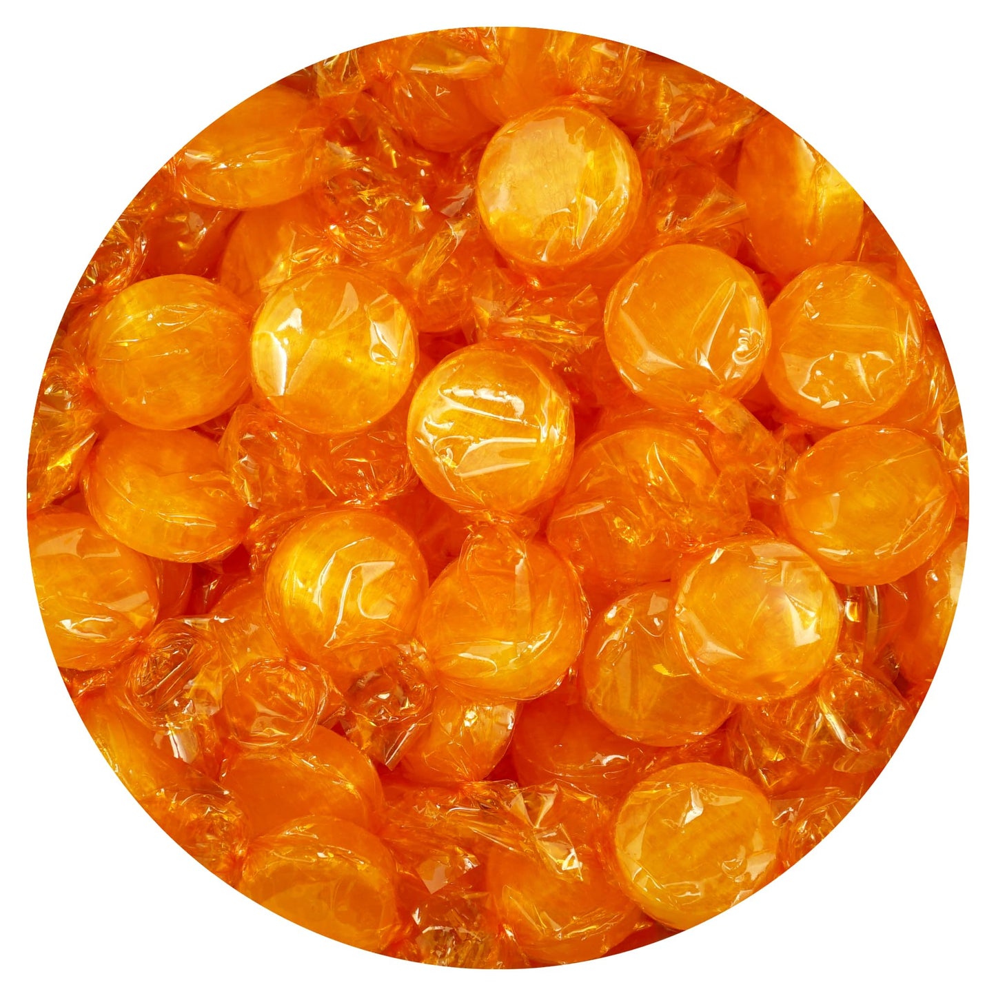 The Hampton Popcorn Company Butterscotch Hard Candy - 1lb Bulk Bag - Individually Wrapped Candy Discs - Approx. 75 pcs