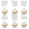 24PCS Happy 60th Birthday Cupcake Toppers Sixty Straight Outta 1965 Cupcake Picks Cheers to 60 Lengend Since 1965 Cake Decoratio