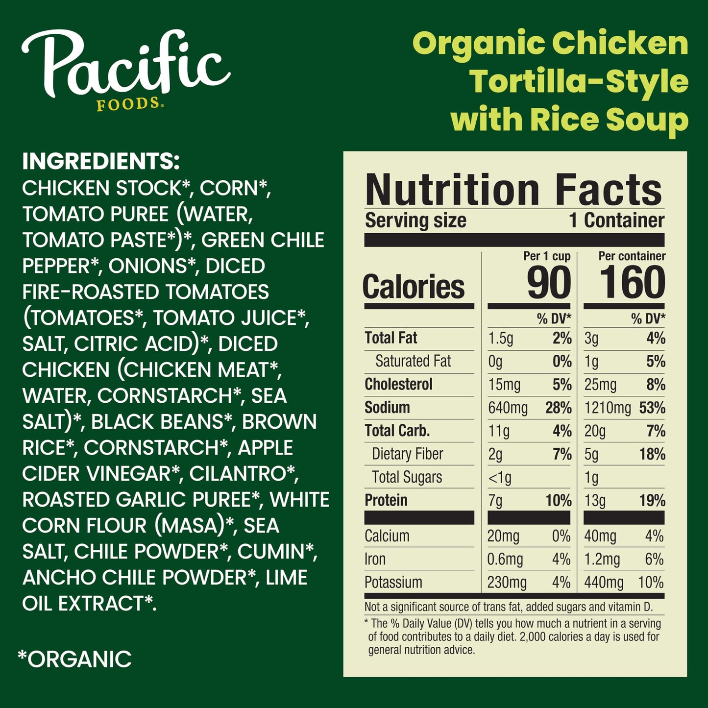 Pacific Foods Organic Chicken Tortilla Soup, 16.3 oz Can (Pack of 6)